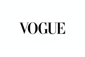 logo magazine vogue sur fond blanc droit et aucunes autre écritures stp