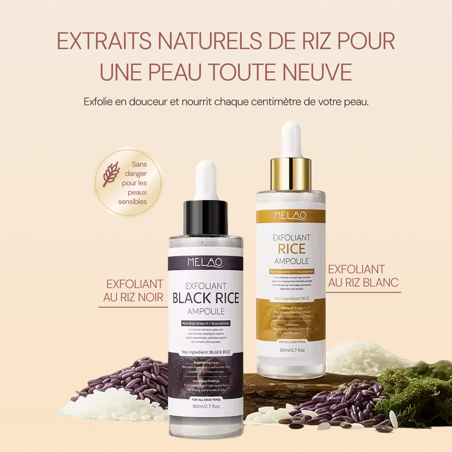 MELAO - Gommage Doux au Riz Fermenté - L'exfoliation inspirée des rituels coréens
